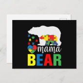 Autism Mama Beer Uitnodiging Briefkaart (Voorkant / Achterkant)