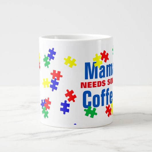 Autism Mama - Jumbo Mok (Voorkant)