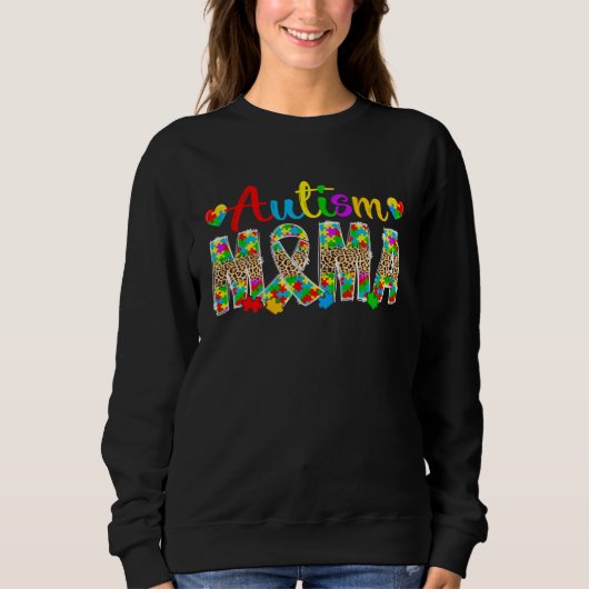 Autism Mama Leopard Autism Awareness Month Autism  Trui (Voorkant)