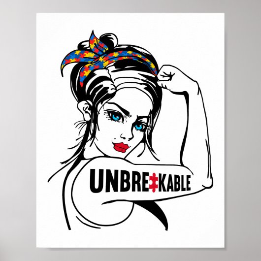 Autism mama onbreekbaar Rosie The Poster (Voorkant)