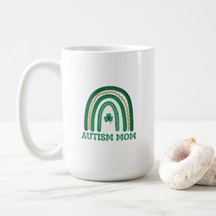 Autism mama St. Patrick's Day Mok, 15 oz Koffiemok