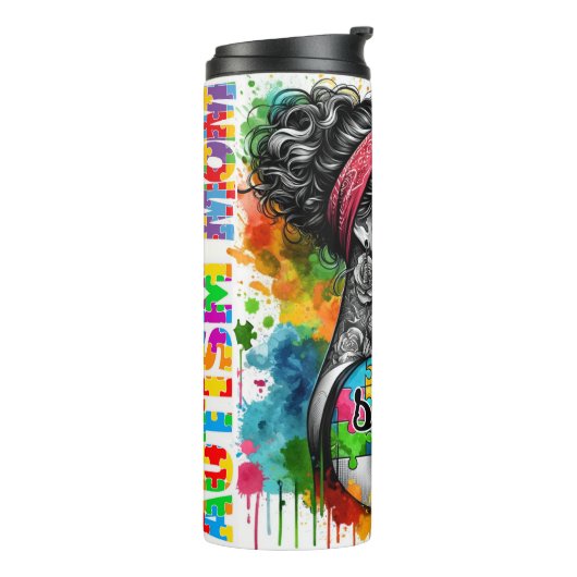 Autism mama Strong Thermosbeker (Gedraaid links)