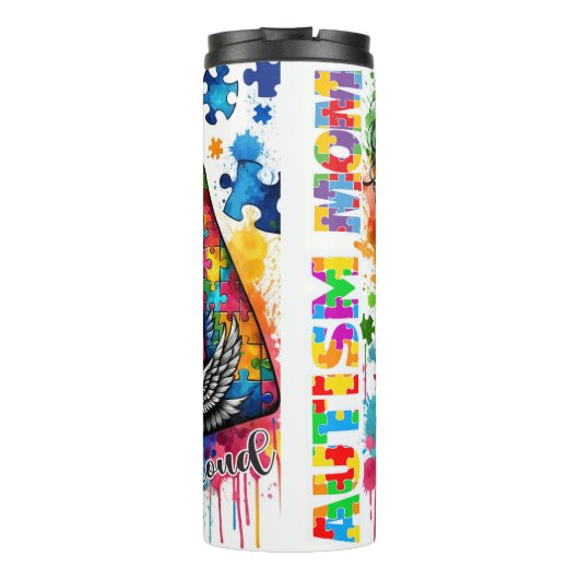 Autism mama Strong Thermosbeker (Achterkant)