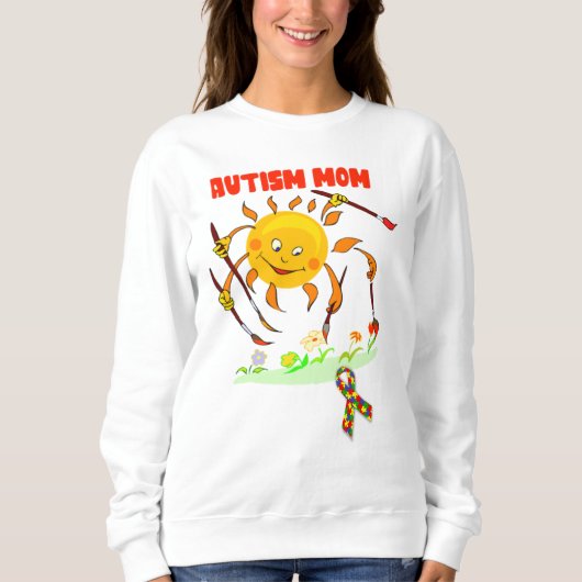 Autism mama Vrouwenhaar basisch Sweatshirt (Voorkant)