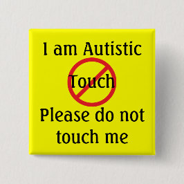 Autism Med Alert No Touch Vierkante Button 5,1 Cm