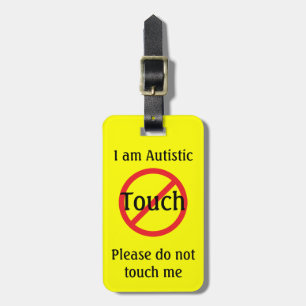 Autism Medic Alert Volledige informatie Geen aanra Bagagelabel
