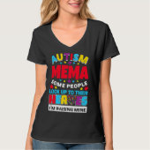 Autism Mema Mensen kijken op hun helden in toeneme T-shirt (Voorkant)