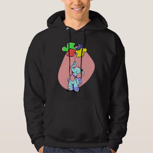 Autism Mini Elephant Hoodie (Voorkant)