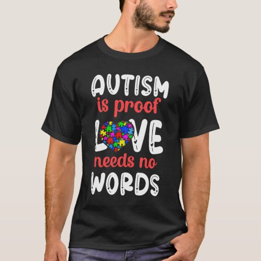 Autism moeder mamma autism is een bewijs van liefd t-shirt (Voorkant)