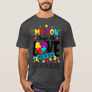 Autism moeder vader zoon 3 t-shirt