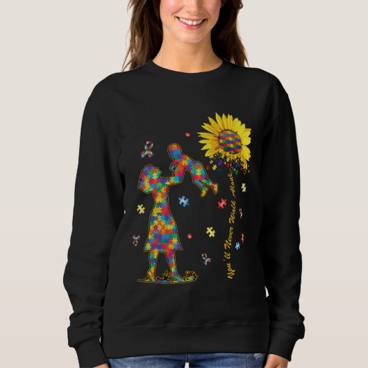 Autism Mom And Son Autism Awareness Puzzle Piece S Trui (Voorkant)