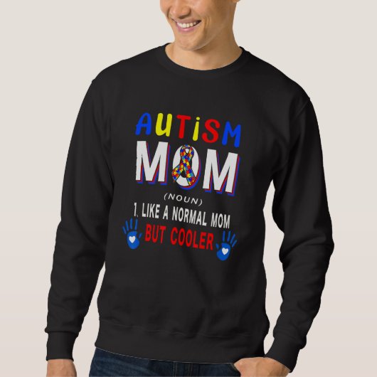 Autism Mom Definition Cooler Proud Autism Awarenes Trui (Voorkant)