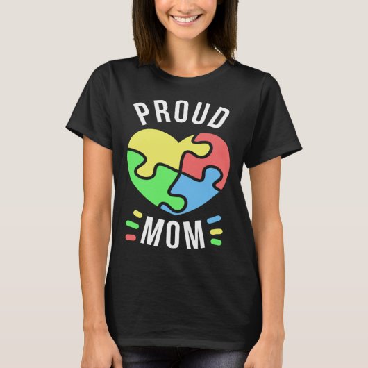 Autism Mom For Mothers Raising Awareness for Kids T-shirt (Voorkant)