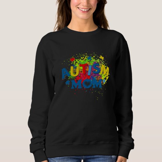 Autism Mom Mother Sunflower Puzzle Piece Autism Aw Trui (Voorkant)
