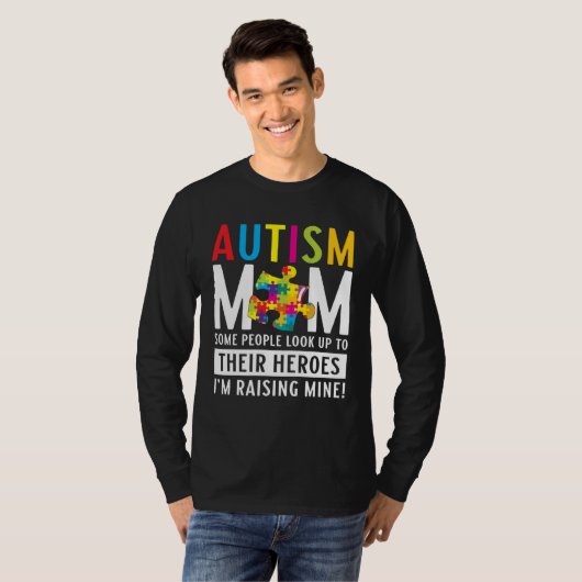 Autism Mom Puzzle Autism Awareness Puzzle Piece T-shirt (Voorkant volledig)