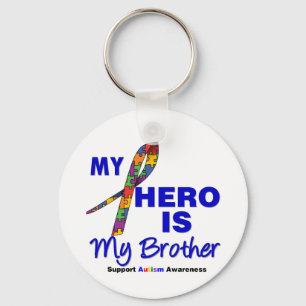 Autism My Hero is My Brother Sleutelhanger
