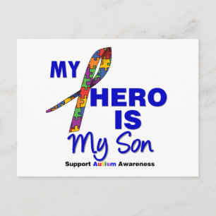 Autism My Hero is My Son Briefkaart
