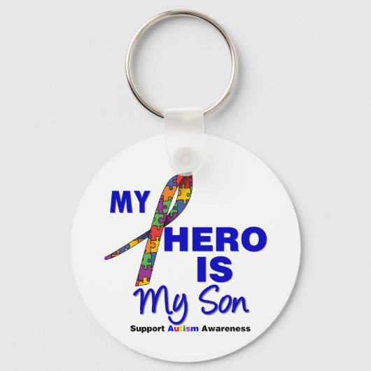 Autism My Hero is My Son Sleutelhanger (Voorkant)
