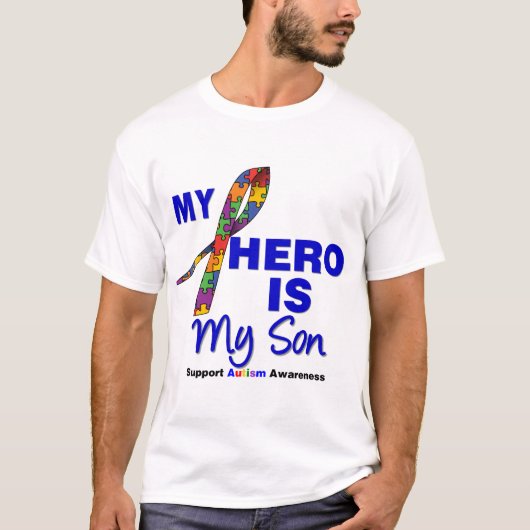 Autism My Hero is My Son T-shirt (Voorkant)