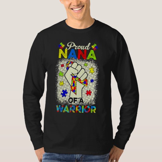 Autism Nana of Autism Awareness Warrior Support AU T-shirt (Voorkant)