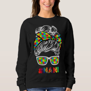 Autism Nani Messy Bun Sunbril Bandana Moeder Da Trui
