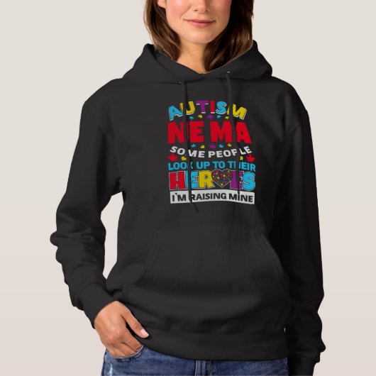 Autism Ne Ma Mensen kijken op hun helden in Mi Hoodie (Voorkant)