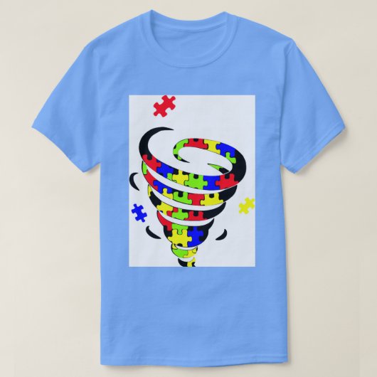 Autism Neck Gaiter Autism Tornado T-shirt (Design voorkant)