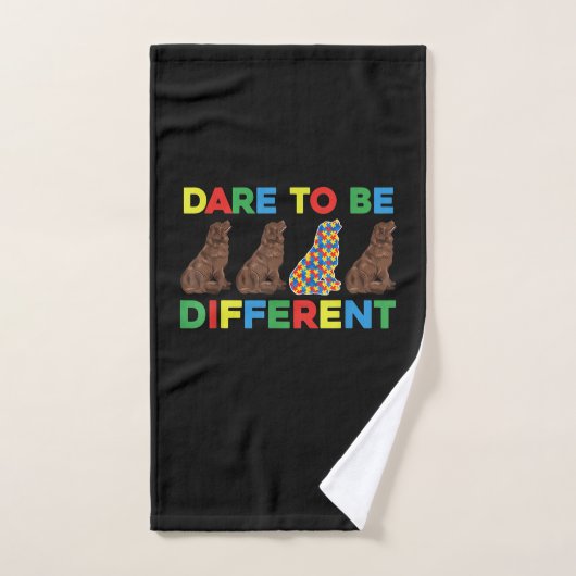 Autism Newfoundland Dog Dad and Dog mama Handdoek (Handdoek)