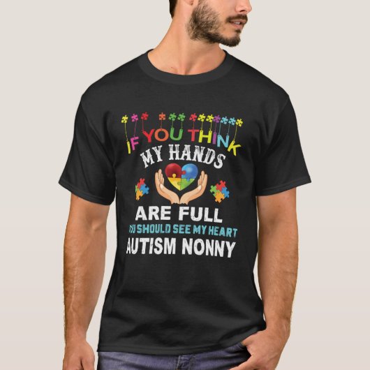 Autism Nonny  Autism Awareness Puzzle Piece Kindne T-shirt (Voorkant)