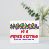 Autism Normal is een wasdroger-instelling Briefkaart (Staand voorkant)