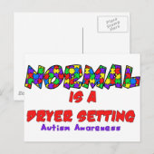 Autism Normal is een wasdroger-instelling Briefkaart (Voorkant / Achterkant)