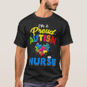 Autism Nurse Autism Awareness Accepteert Support L T-shirt (Voorkant)