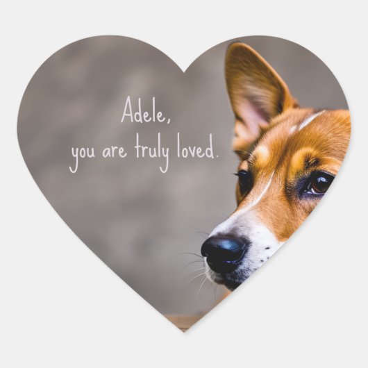 Autism-ondersteuning - Liefdesbericht - echt gelie Hart Sticker (Voorkant)