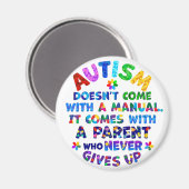 AUTISM Ouder geeft nooit op Magneet (Voorkant / Achterkant)
