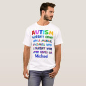 AUTISM Ouder geeft nooit op T-shirt (Voorkant volledig)