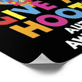 Autism Owl Autism Awareness Geef een hap Poster (Hoek)