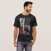  Autism Pappy Beer Amerikaanse vlag T-shirt (Voorkant volledig)