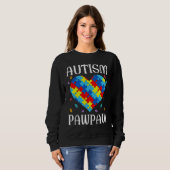 Autism Pawpaw Matching Family Heart Autism Awarene Trui (Voorkant volledig)