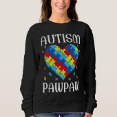 Autism Pawpaw Matching Family Heart Autism Awarene Trui (Voorkant)