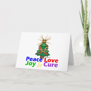 Autism Peace Love Joy Cure Feestdagen Kaart