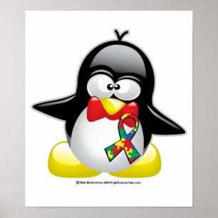 Autism Penguin Poster