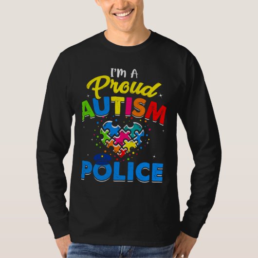 Autism Police Autism Awareness Accepteert Support T-shirt (Voorkant)