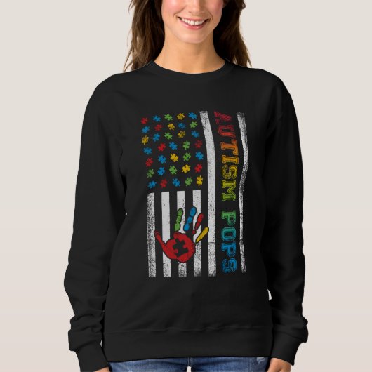 Autism Pops American Flag Autism Awareness Trui (Voorkant)
