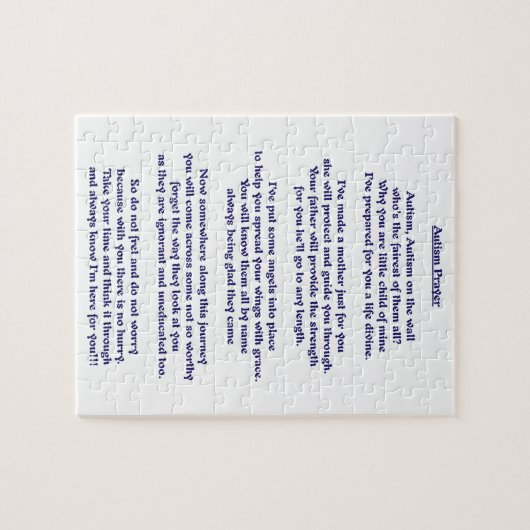 Autism Prayer Legpuzzel (Horizontaal)