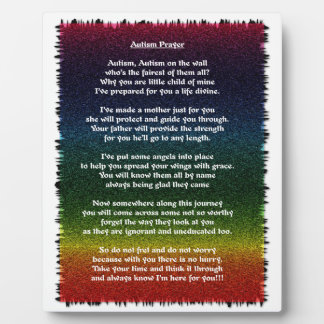 Autism Prayer Multicolored Fotoplaat