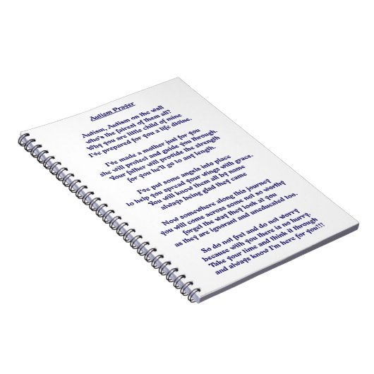 Autism Prayer Notitieboek (Rechterzijde)