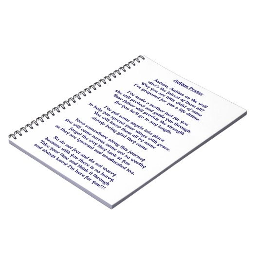 Autism Prayer Notitieboek (Linkerzijde)