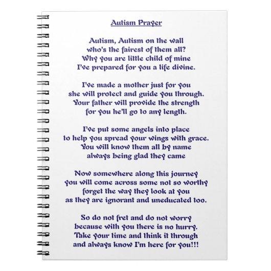 Autism Prayer Notitieboek (Voorkant)