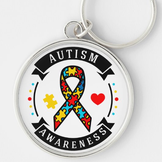 Autism - Premium Round Sleutelhanger (Voorkant)
