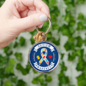 Autism - Premium Round Sleutelhanger (Hand)
